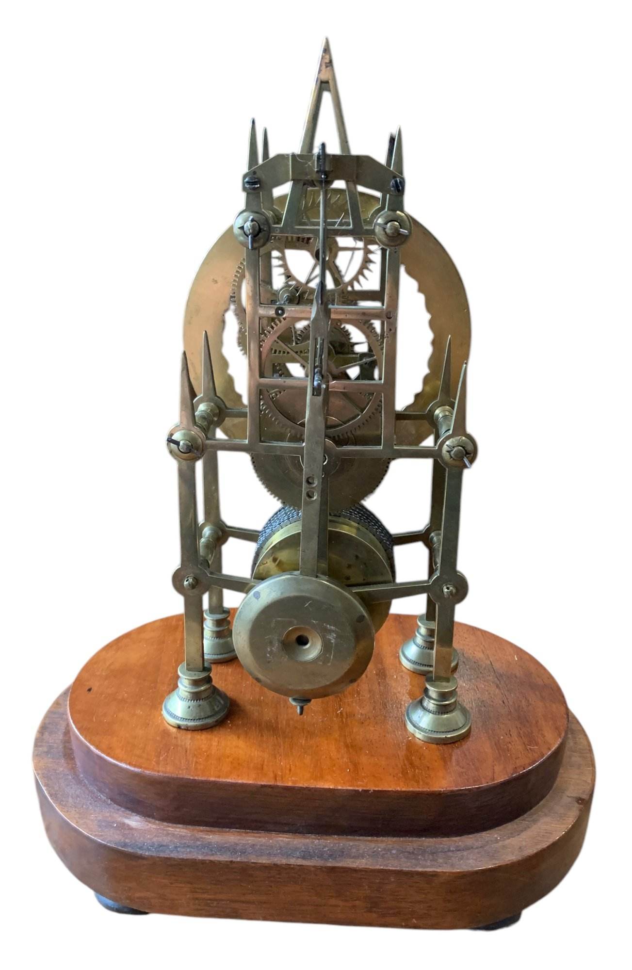 Awesome Victorian Single Fusee Skeleton Mantel Clock – ca1860 - Image 6