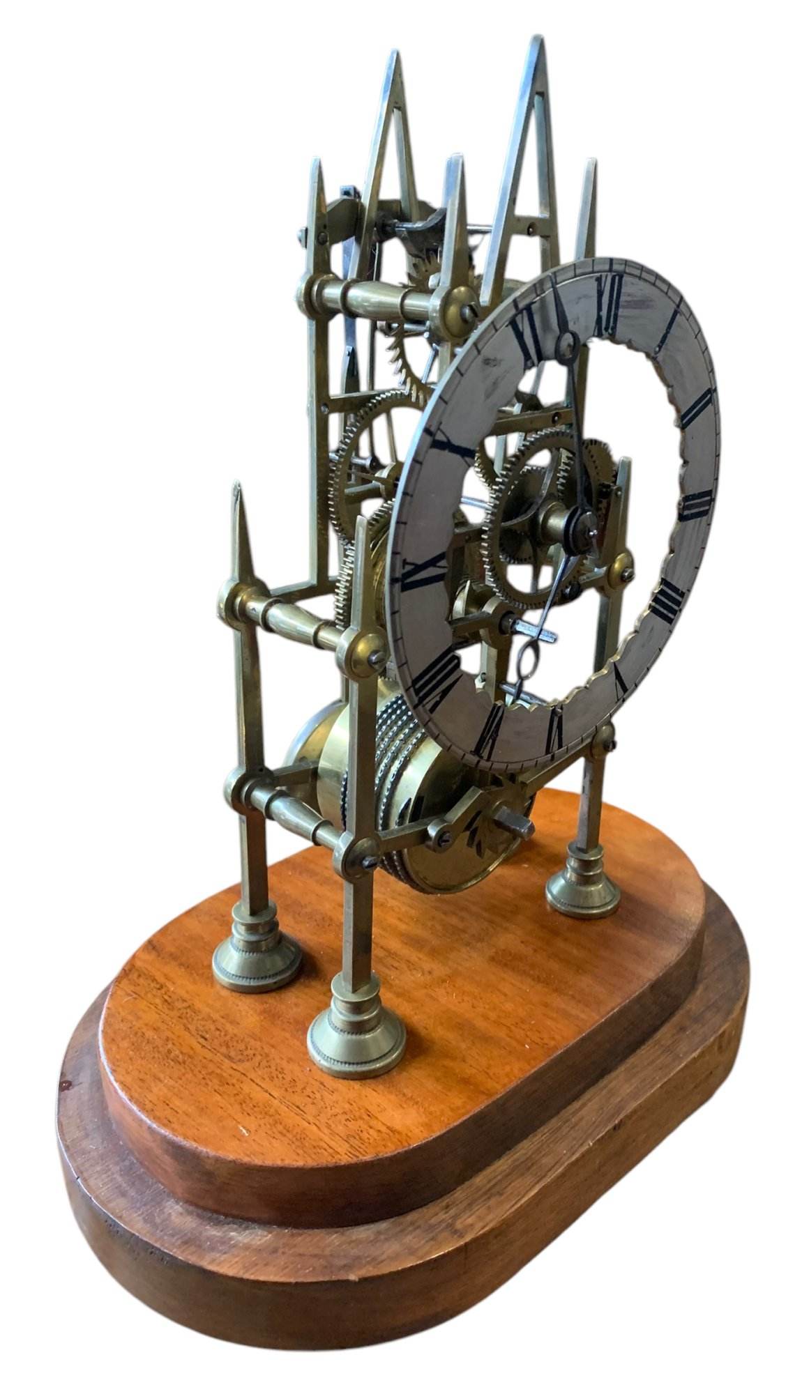 Awesome Victorian Single Fusee Skeleton Mantel Clock – ca1860 - Image 3