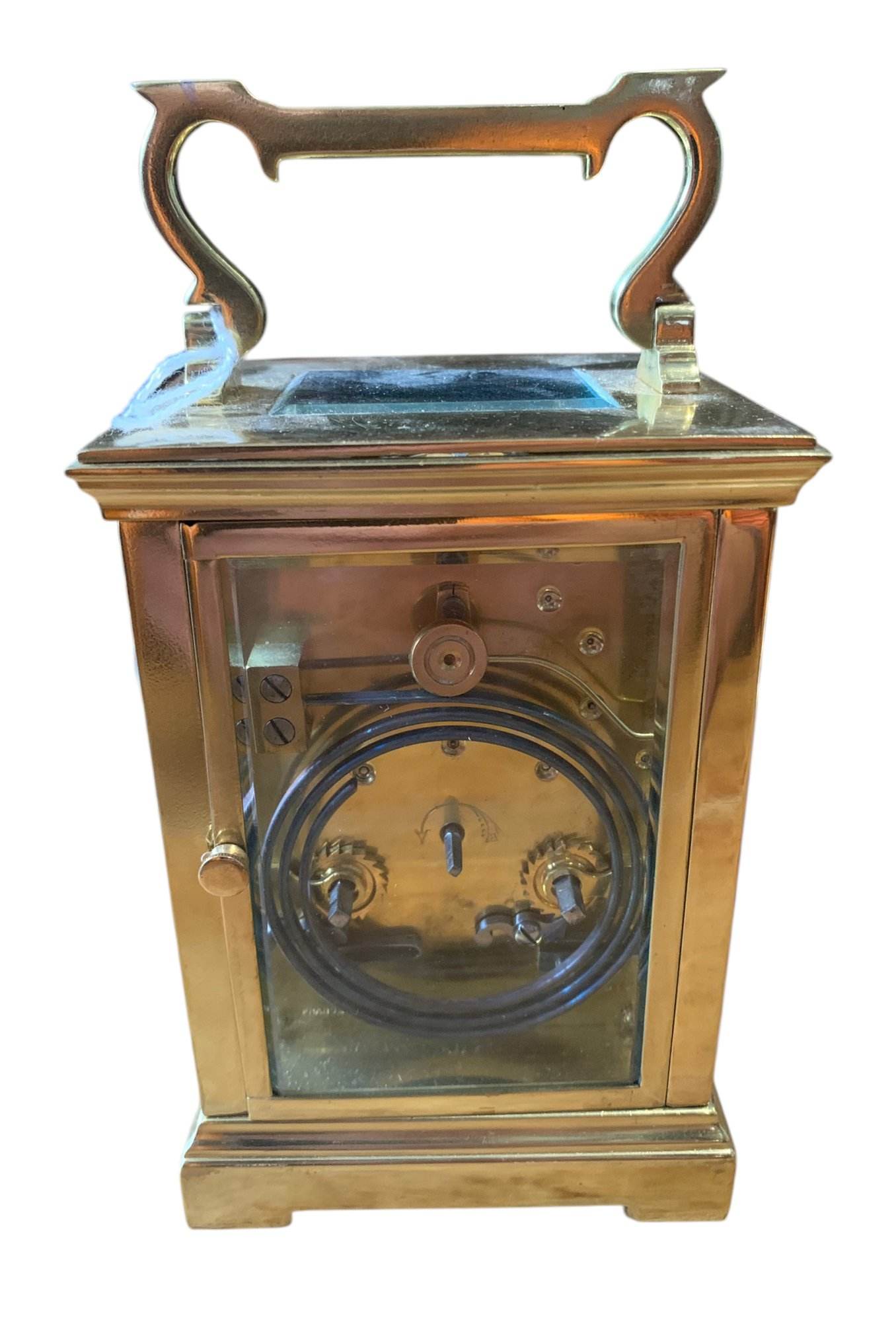 Fantastic Large Antique gong striking Carriage Clock – ca 1900 - Image 6