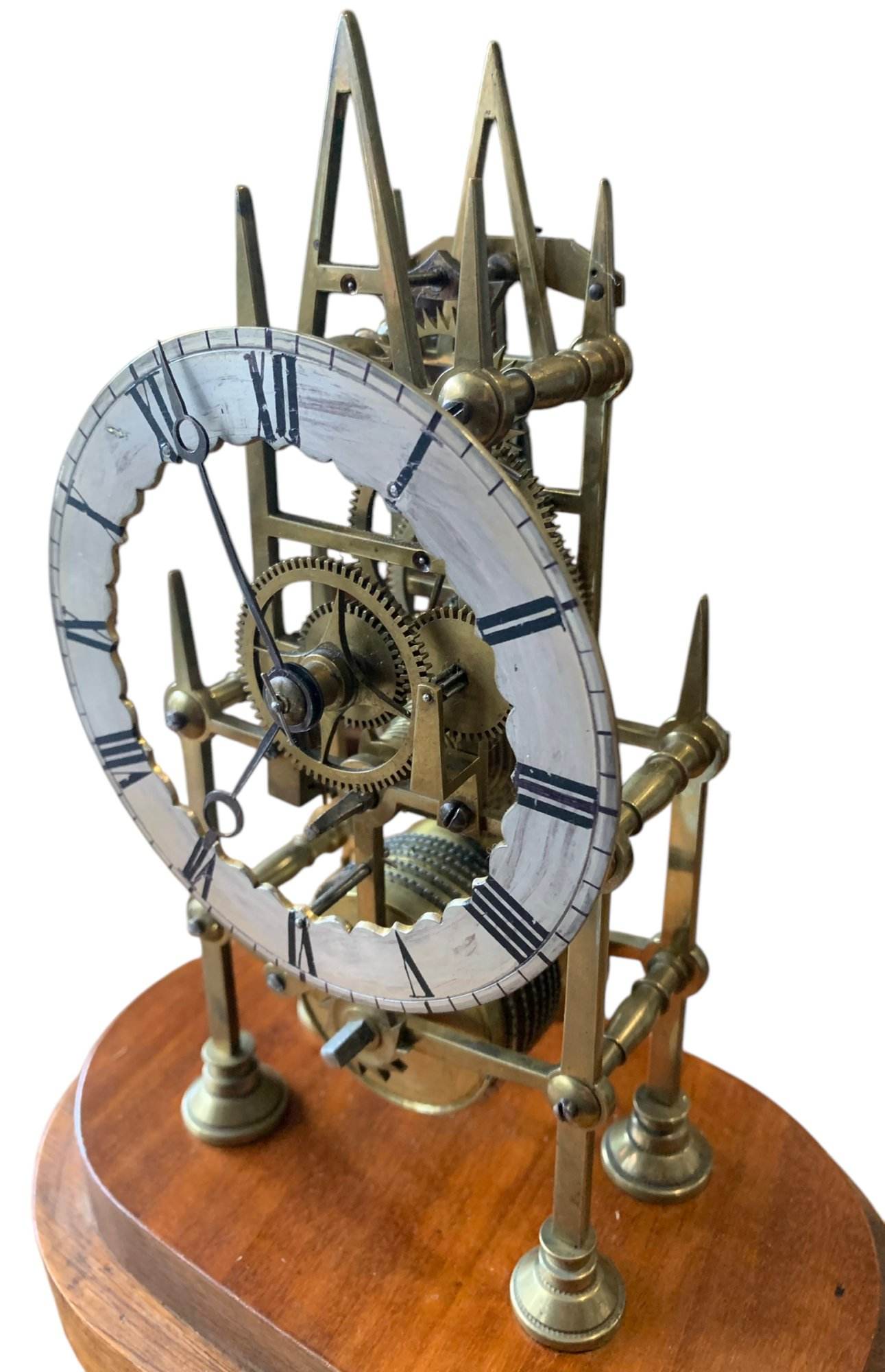 Awesome Victorian Single Fusee Skeleton Mantel Clock – ca1860 - Image 2