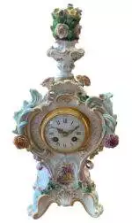 Fabulous Meissen Porcelain Floral Mantel clock – ca1860