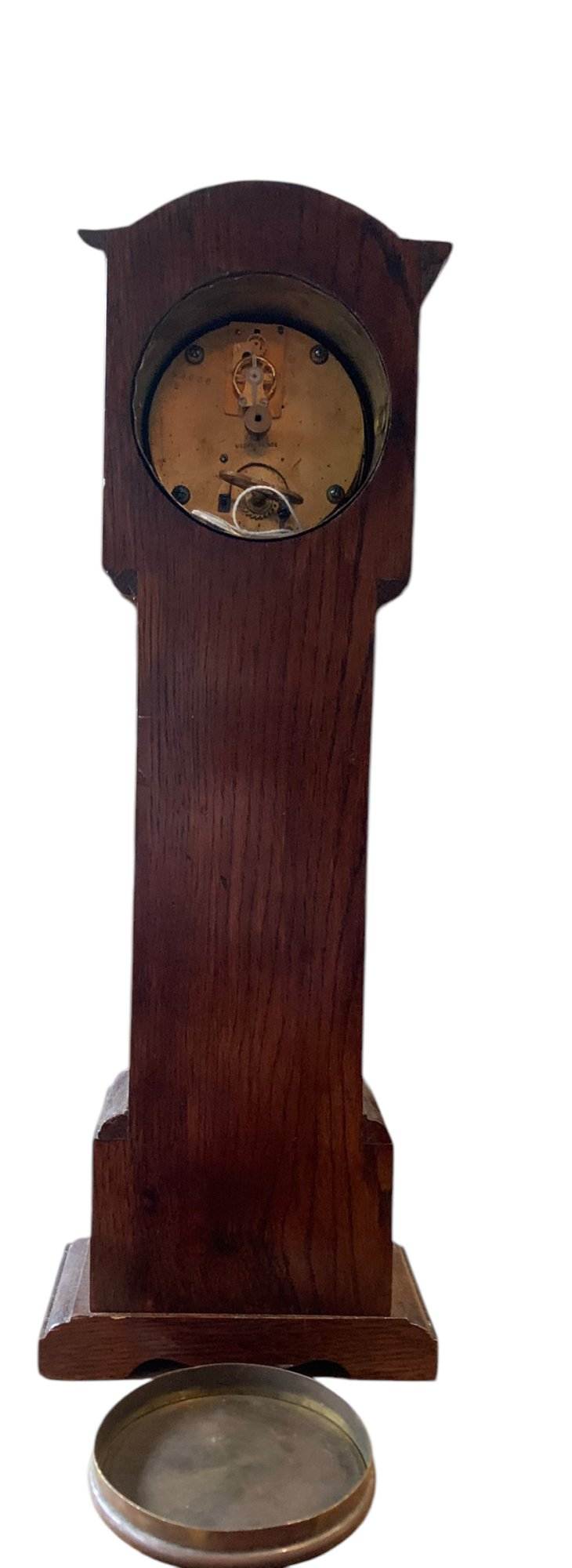 Fabulous Oak Miniature Longcase Mantel Clock – ca1900 - Image 10
