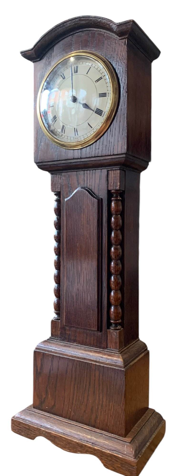 Fabulous Oak Miniature Longcase Mantel Clock – ca1900 - Image 5