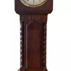 Fabulous Oak Miniature Longcase Mantel Clock – ca1900