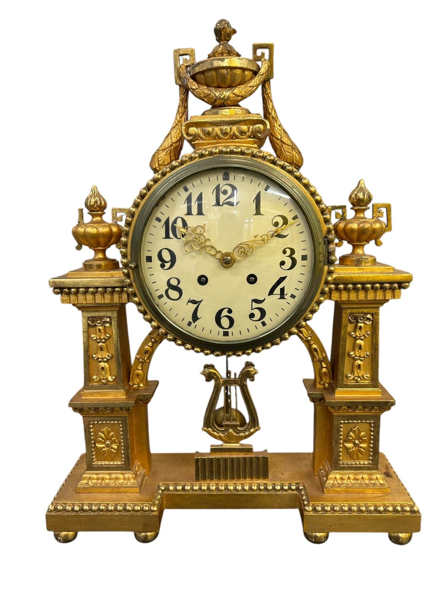 Wonderful Antique Gustav Becker Gresso Wood 8-Day Mantel Clock - c1900 - Image 3