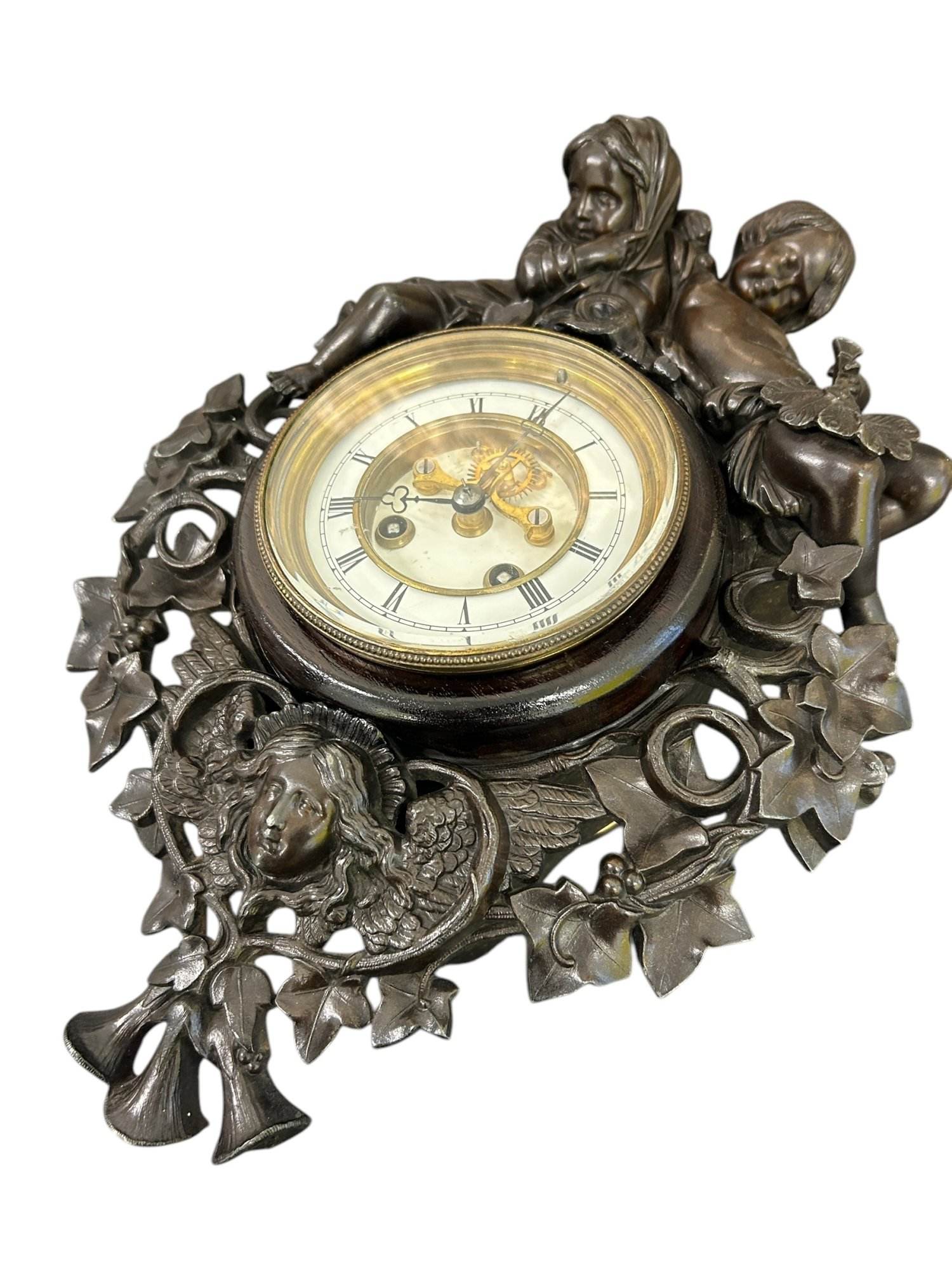 Fabulous French Figural Cartel Wall Clock – ca1890 - Image 4