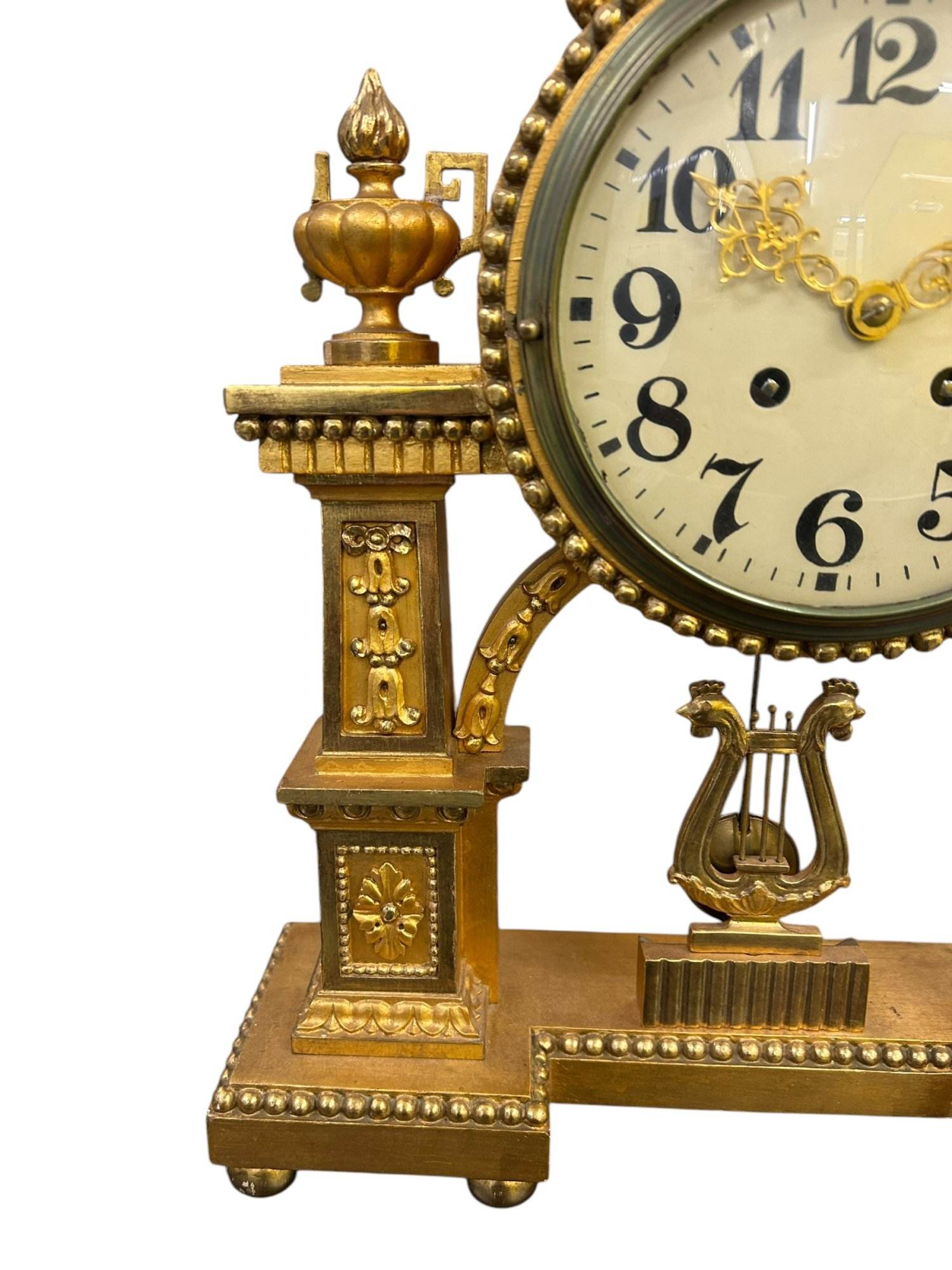 Wonderful Antique Gustav Becker Gresso Wood 8-Day Mantel Clock - c1900 - Image 4