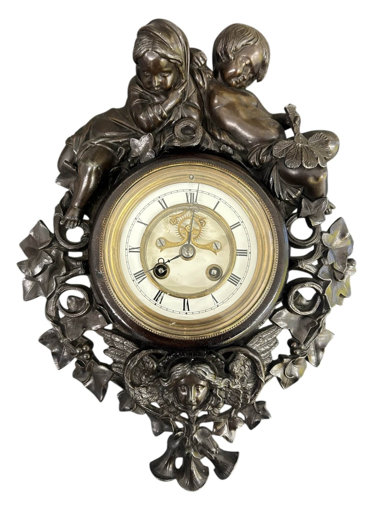 Fabulous French Figural Cartel Wall Clock – ca1890 - Image 2