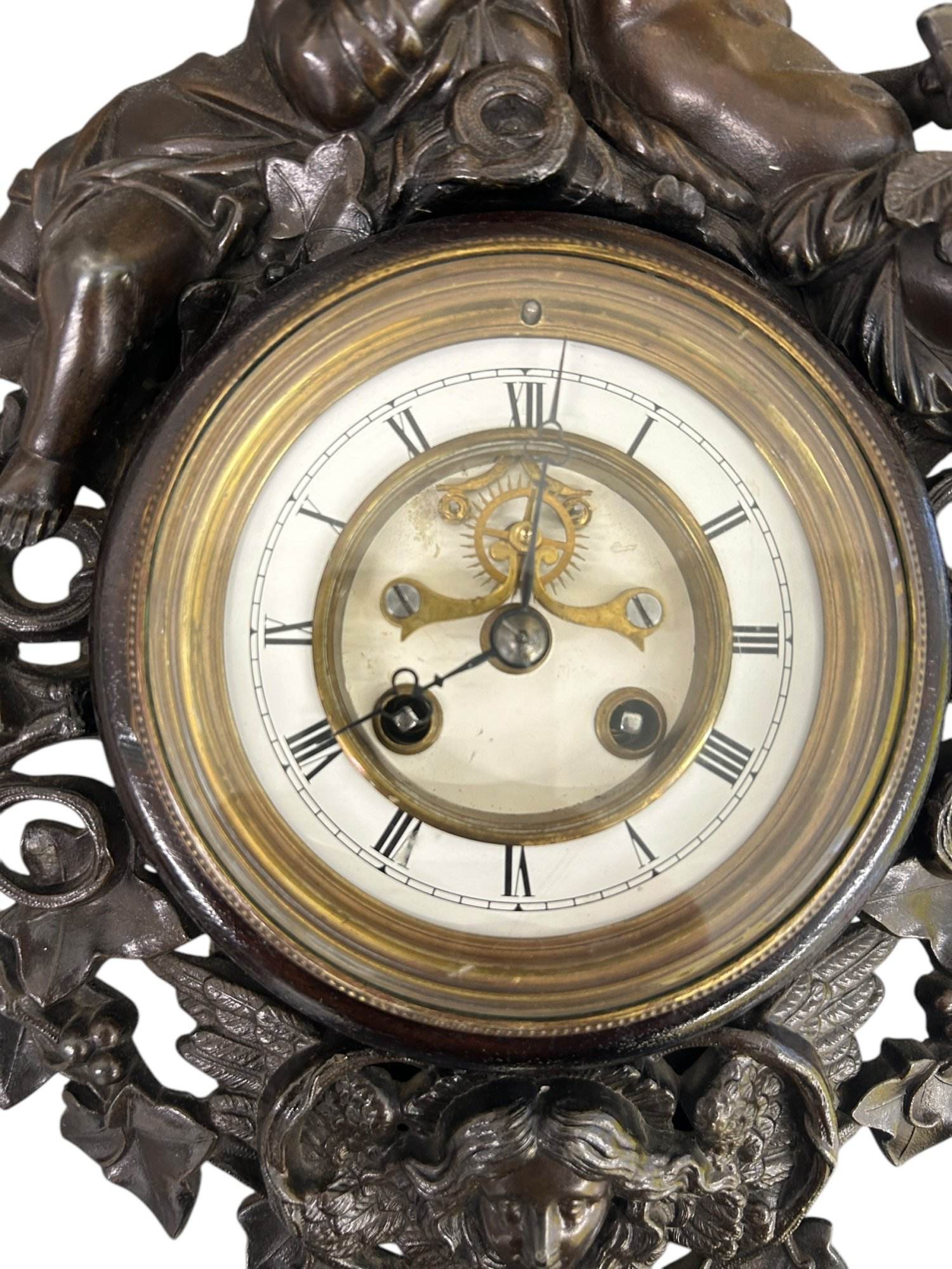 Fabulous French Figural Cartel Wall Clock – ca1890 - Image 5