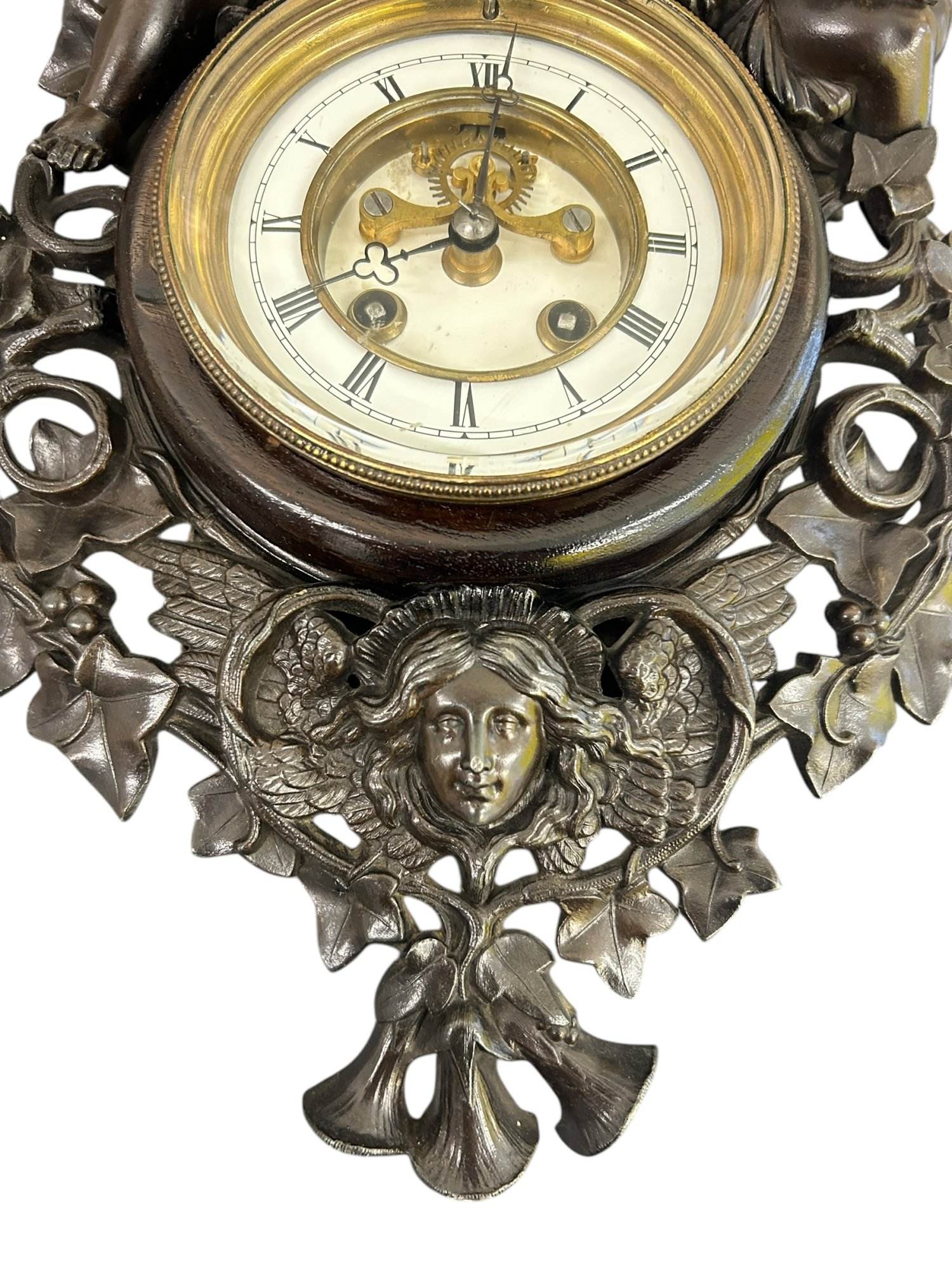 Fabulous French Figural Cartel Wall Clock – ca1890 - Image 3