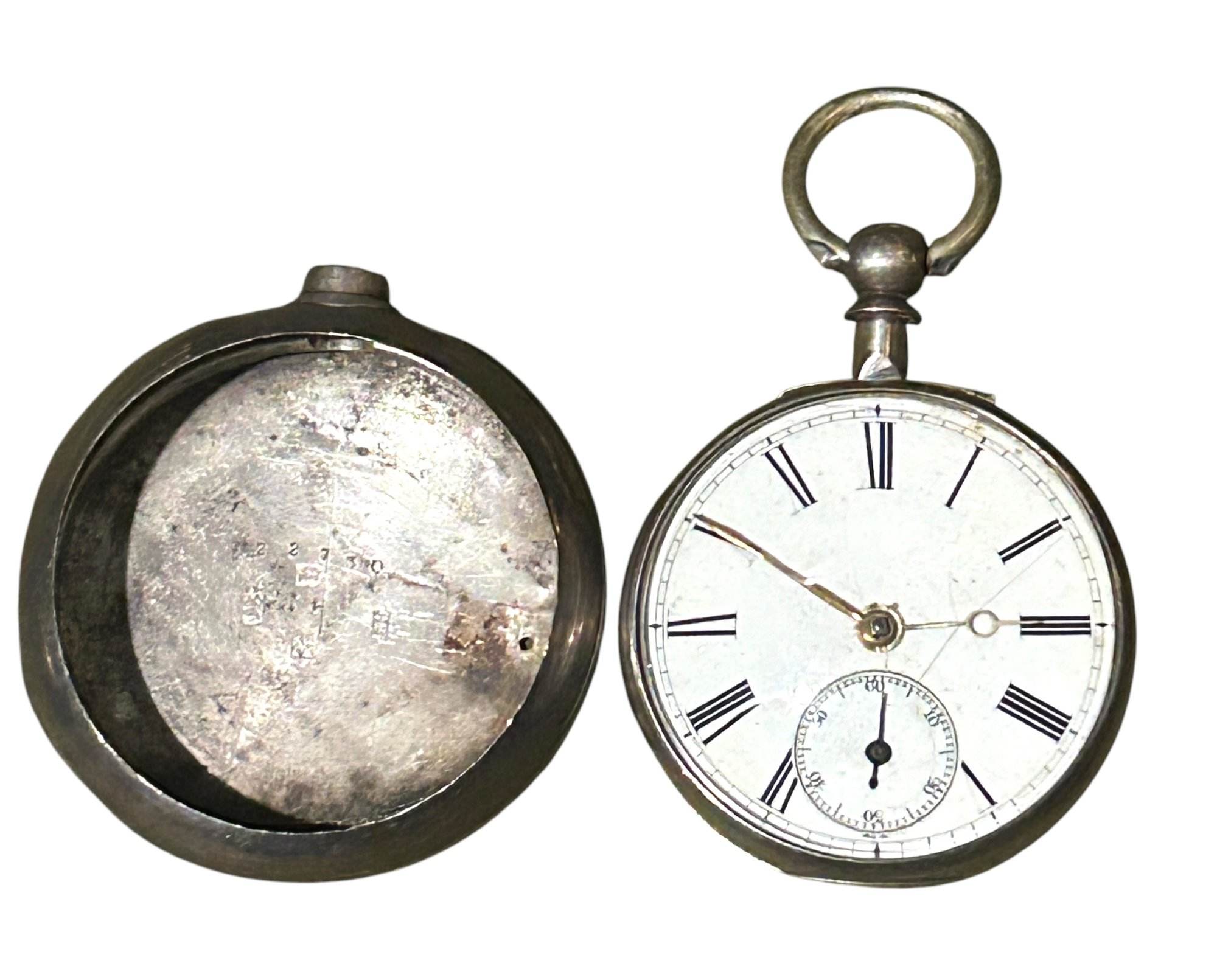 Pocket Watch Silver 1876 Rockford Watch Company Open-Face Pocket
