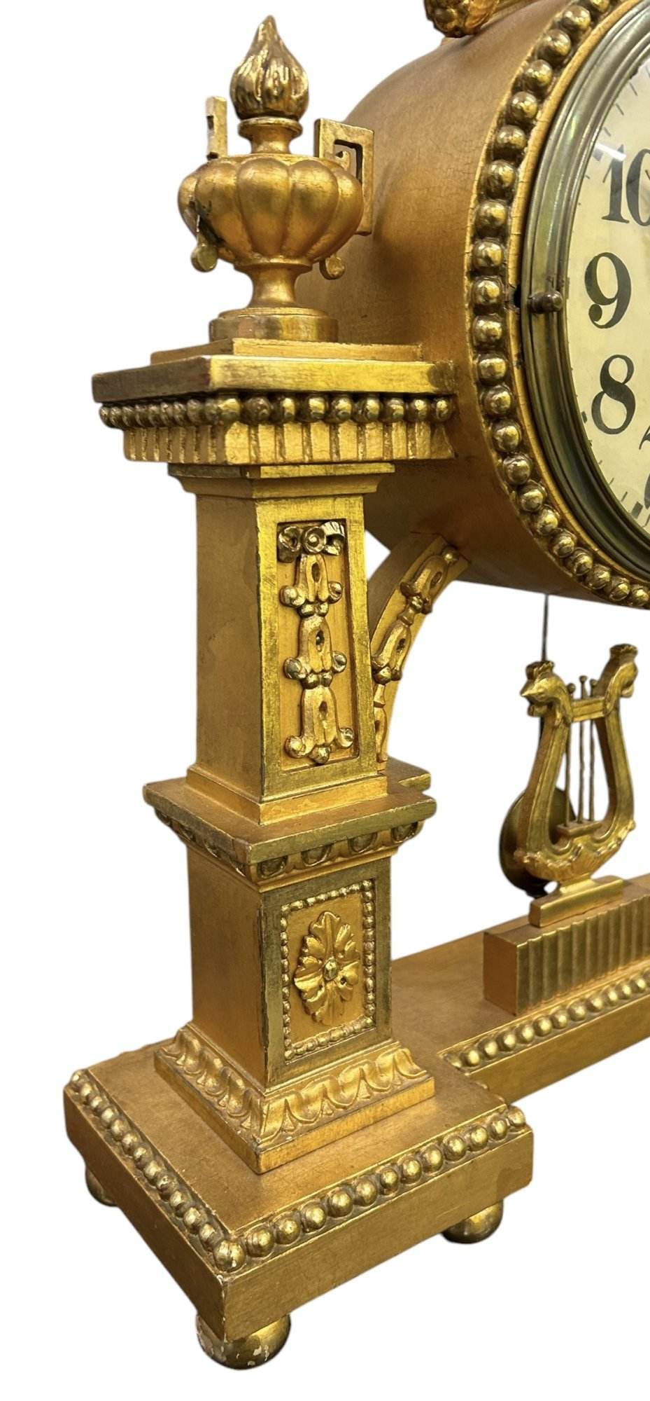 Wonderful Antique Gustav Becker Gresso Wood 8-Day Mantel Clock - c1900 - Image 9