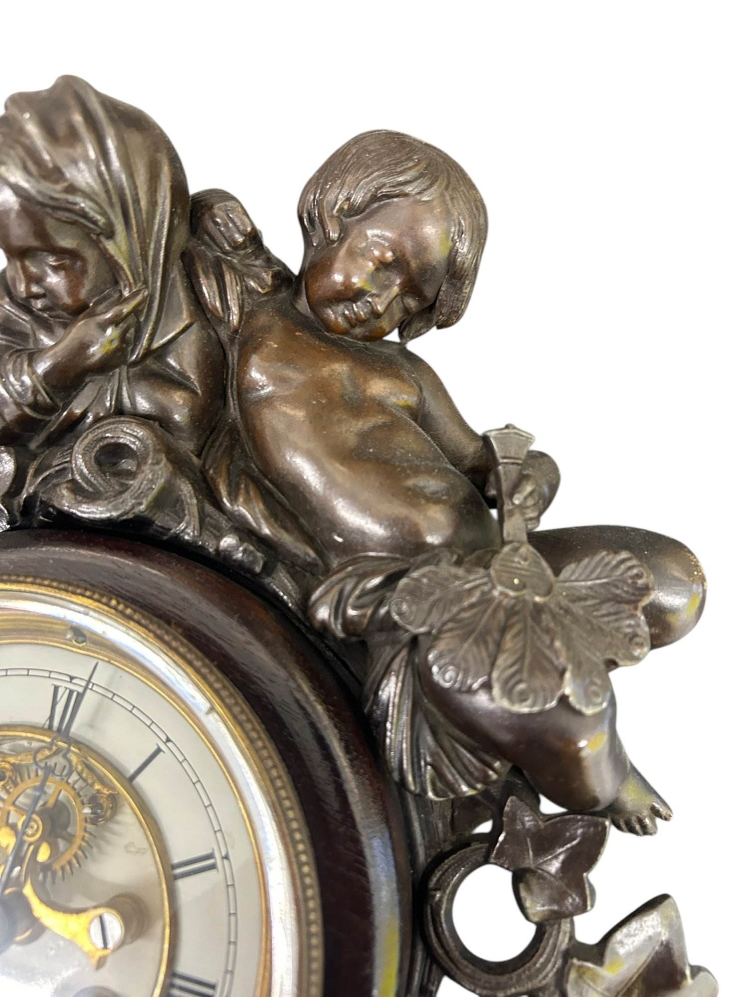 Fabulous French Figural Cartel Wall Clock – ca1890 - Image 10