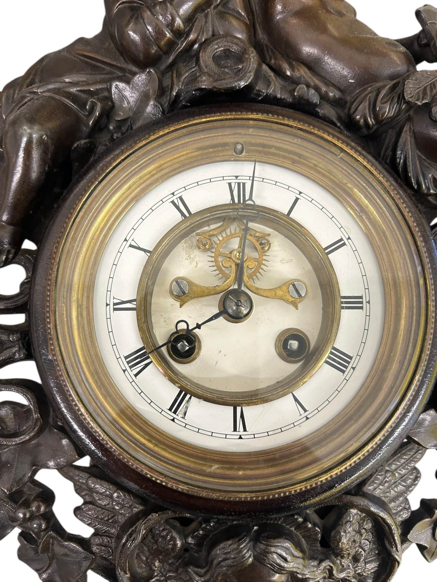 Fabulous French Figural Cartel Wall Clock – ca1890 - Image 9
