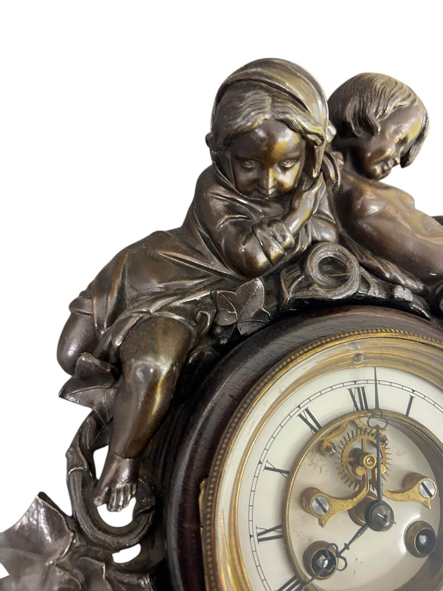 Fabulous French Figural Cartel Wall Clock – ca1890 - Image 11