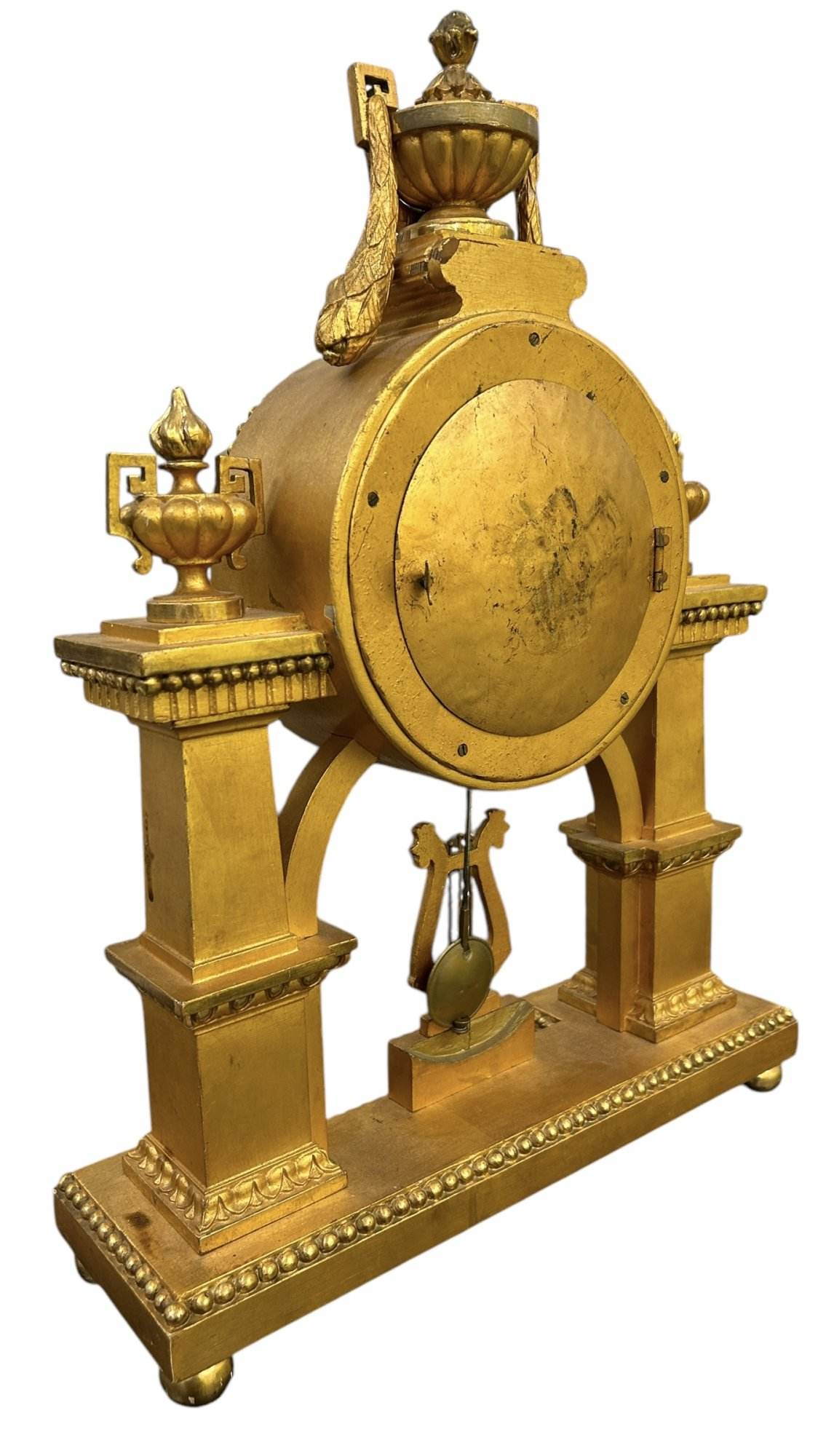 Wonderful Antique Gustav Becker Gresso Wood 8-Day Mantel Clock - c1900 - Image 7