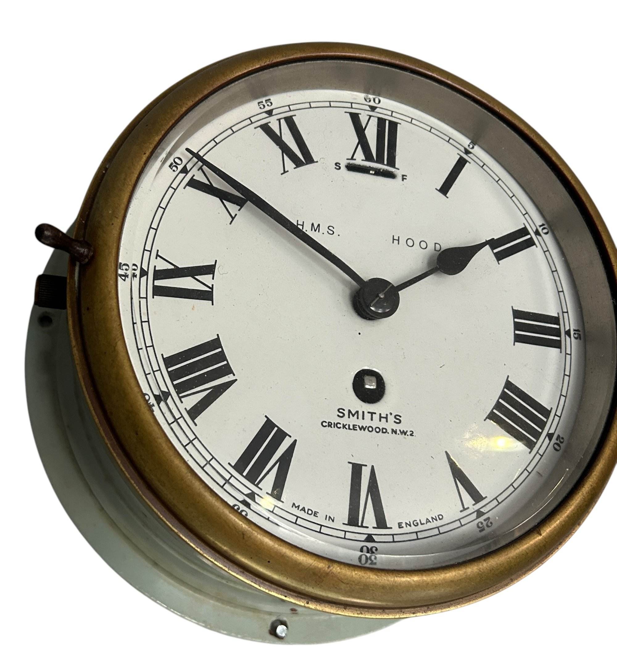 Fabulous Smiths Bulkhead Nautical/Military Clock – ca1920 - Image 4