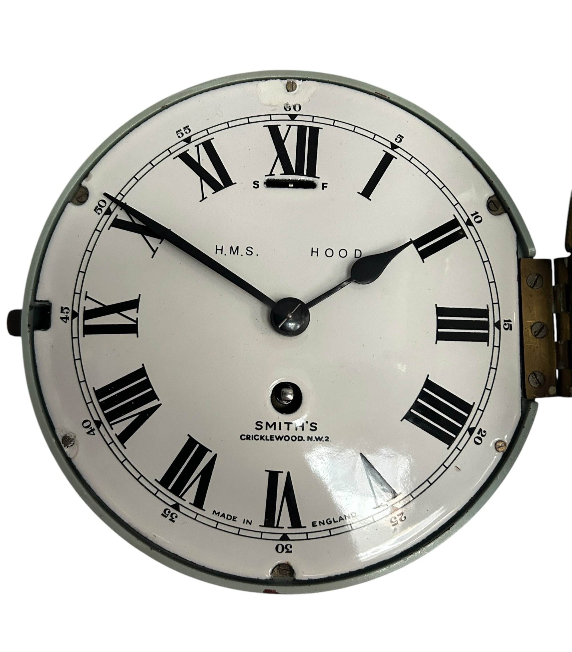 Fabulous Smiths Bulkhead Nautical/Military Clock – ca1920 - Image 2