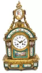 Stunning French Victorian Sevres ormolu 8 day mantel Clock – CA 1850