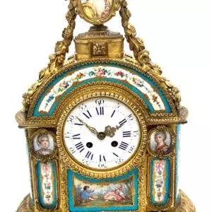 Stunning French Victorian Sevres ormolu 8 day mantel Clock – CA 1850