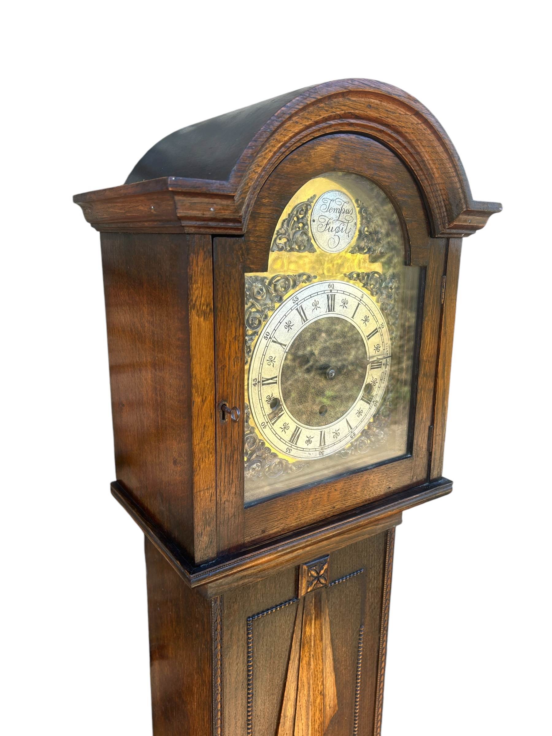 Wonderful Edwardian Westminster chime Grandmother Clock - Image 9