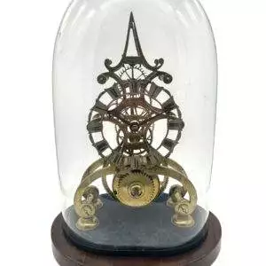 Awesome Rare Victorian 6 spoke wheel Skeleton Mantel Clock - ca1870