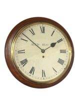 Wonderful Victorian walnut case English Fusee dial clock – ca1890