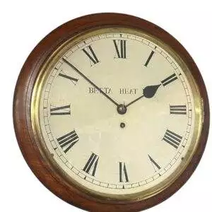 Wonderful Victorian walnut case English Fusee dial clock – ca1890