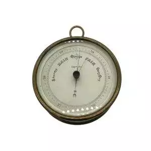 Antique compensating aneroid wall Barometer