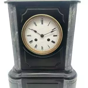 Lovely Slate & marble Mantel Clock – ca1880