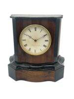 Exquisite Antique Brevet walnut & Ebony 8 day Mantel Clock Circa 1850