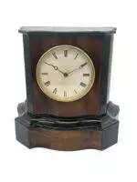Exquisite Antique Brevet walnut & Ebony 8 day Mantel Clock Circa 1850