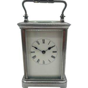 Fabulous antique French Chrome plated Carriage Clock – ca1880