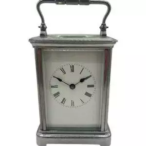 Fabulous antique French Chrome plated Carriage Clock – ca1880