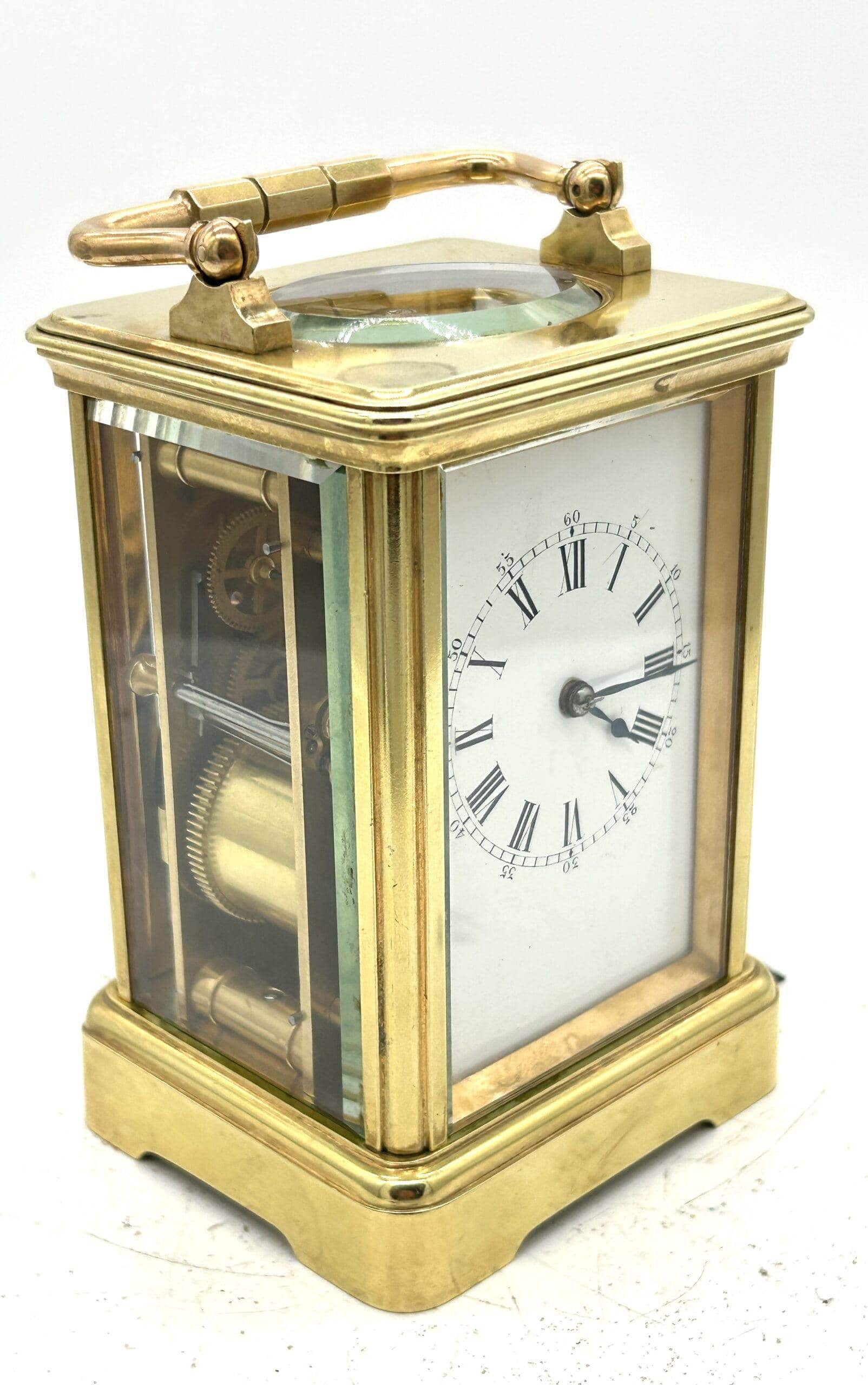 Charming antique Jacot striking Carriage Clock - Image 3
