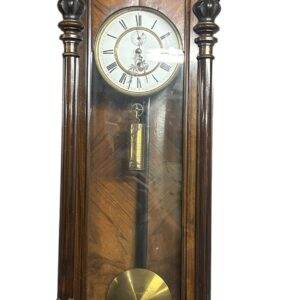 Wonderful Antique Walnut single Weight Vienna Regulator Wall Clock ca1880