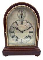 Antique German mahogany 8-Day Mantel Clock Quarter Striking Bracket Clock by HAC