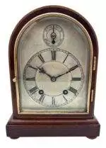 Antique German mahogany 8-Day Mantel Clock Quarter Striking Bracket Clock by HAC