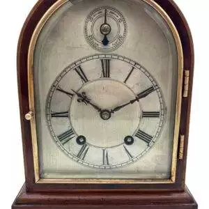 Antique German mahogany 8-Day Mantel Clock Quarter Striking Bracket Clock by HAC