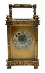 Fantastic Antique masked dial French 8 day Carriage clock– ca 1900