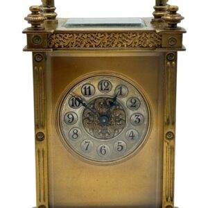 Fantastic Antique masked dial French 8 day Carriage clock– ca 1900