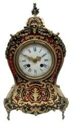 Lovely Boulle ormolu & faux shell Mantel Clock – Ca 1870