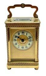 Fine Antique French Carriage Clock – Fretwork Decoration 8 – Day Timepiece C1900