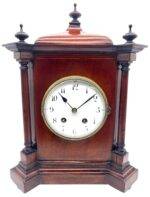 Edwardian Mahogany Mantel Clock – 8 Day Striking Clock – Pagoda Top C1900
