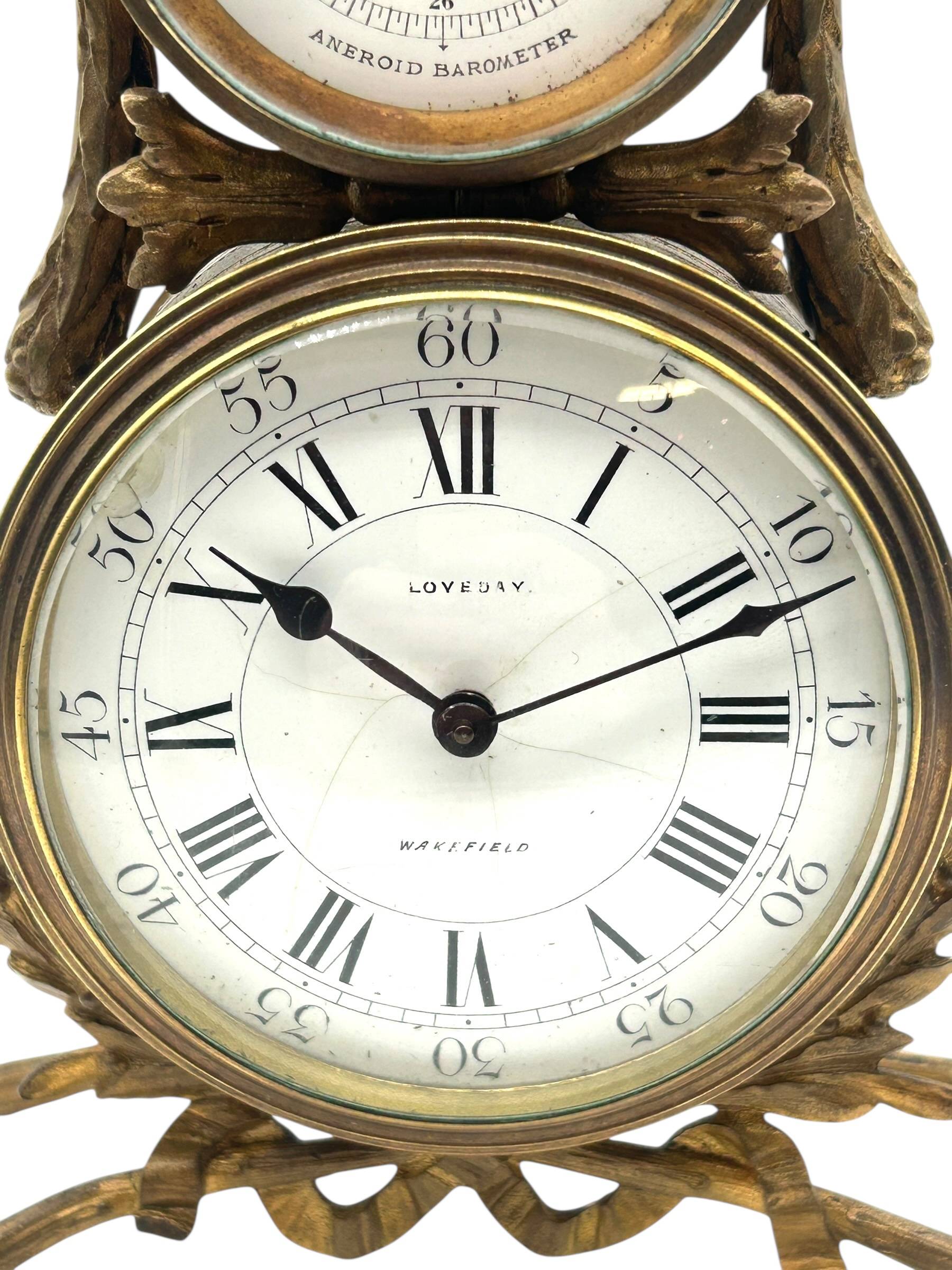 Rare Antique French Desk Clock – Combination Barometer & Mantel Clock Set C1870