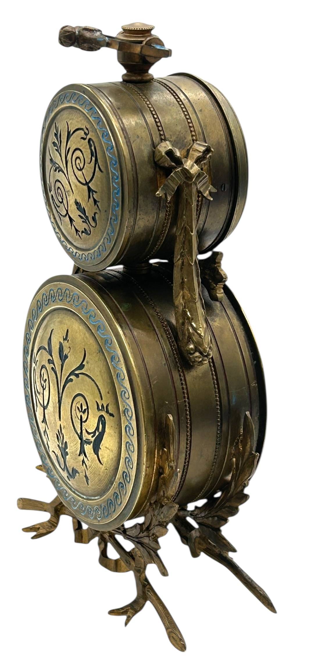 Rare Antique French Desk Clock – Combination Barometer & Mantel Clock Set C1870