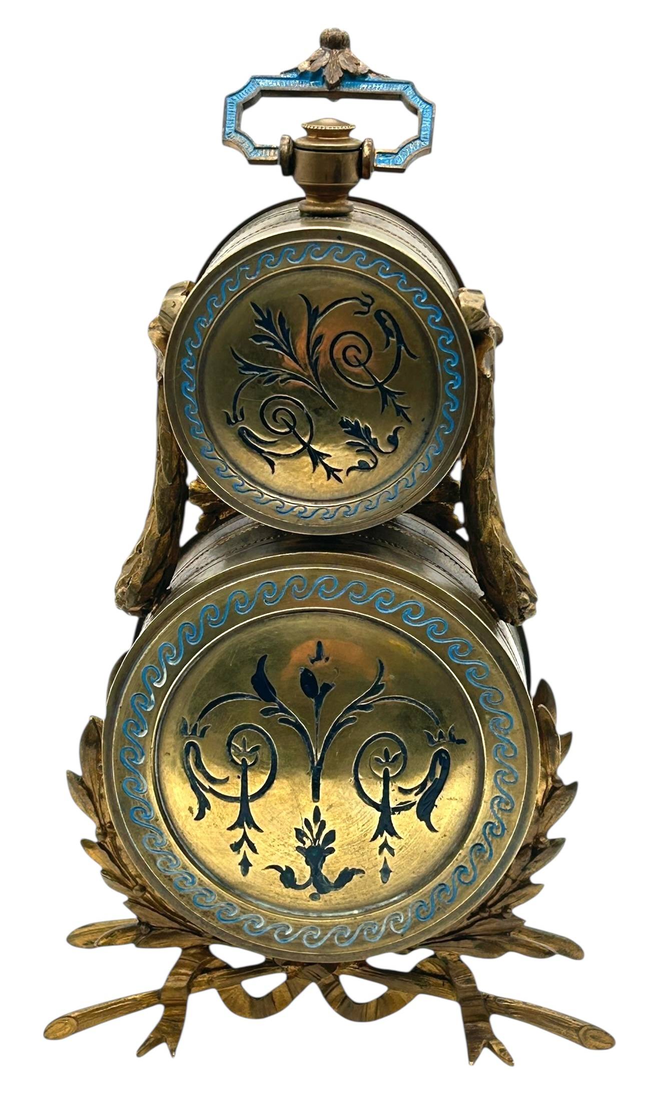 Rare Antique French Desk Clock – Combination Barometer & Mantel Clock Set C1870