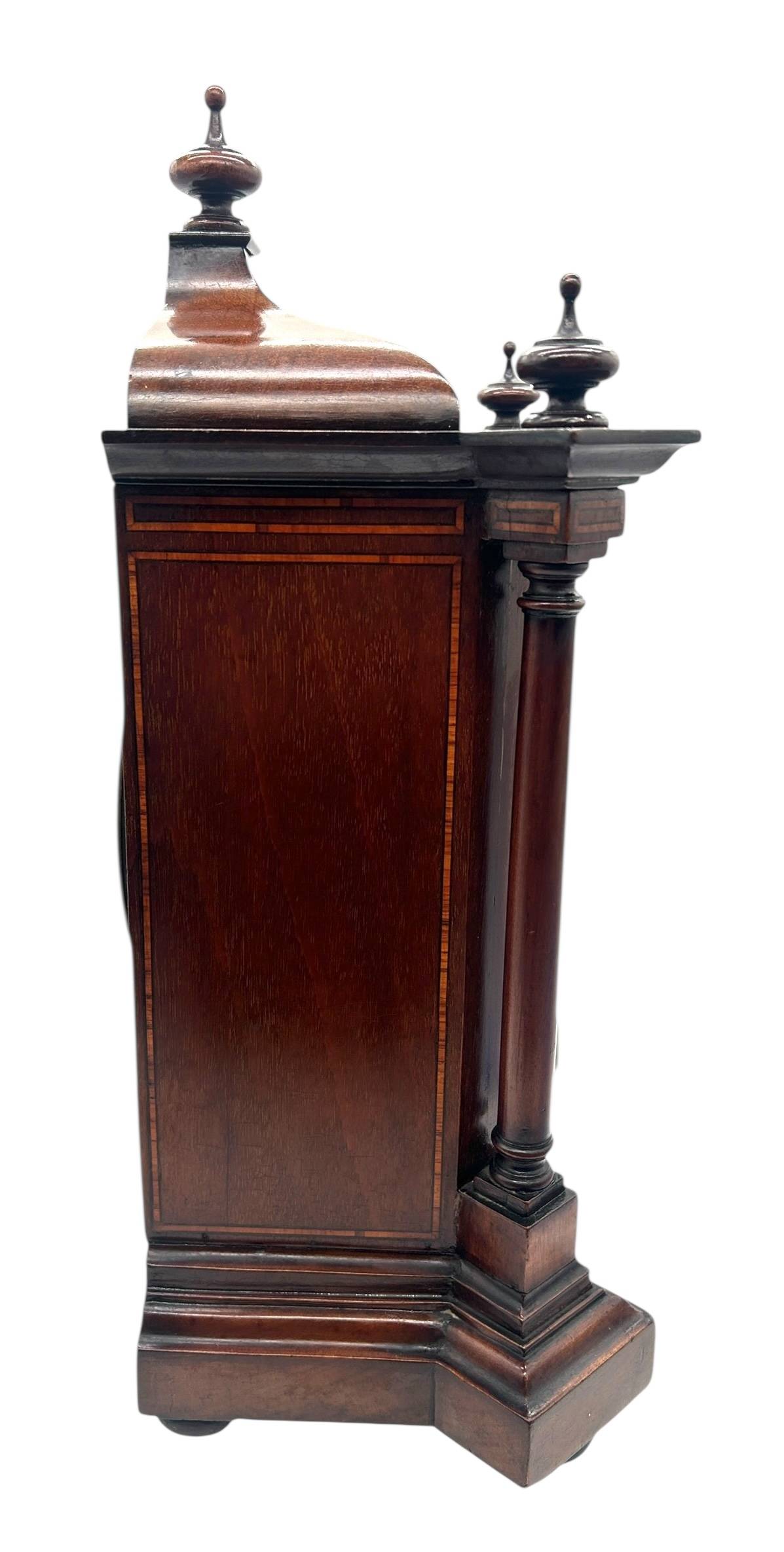 Edwardian Mahogany Mantel Clock – 8 Day Striking Clock – Pagoda Top C1900