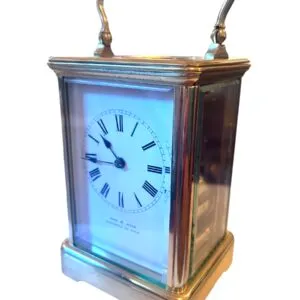 Fine Large Classic Carriage Clock – Gong Striking with Ratchet Lever Escapement
