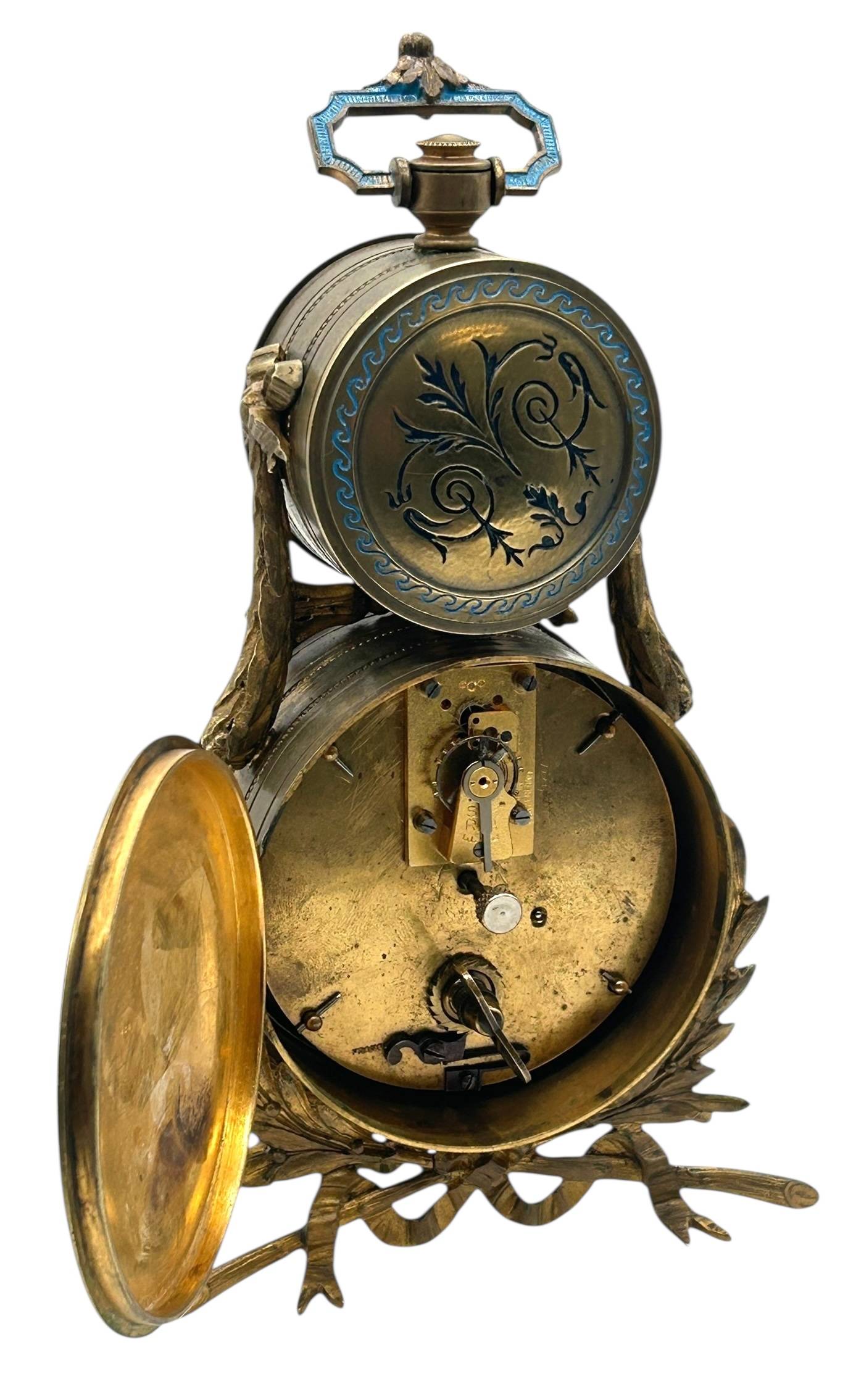 Rare Antique French Desk Clock – Combination Barometer & Mantel Clock Set C1870